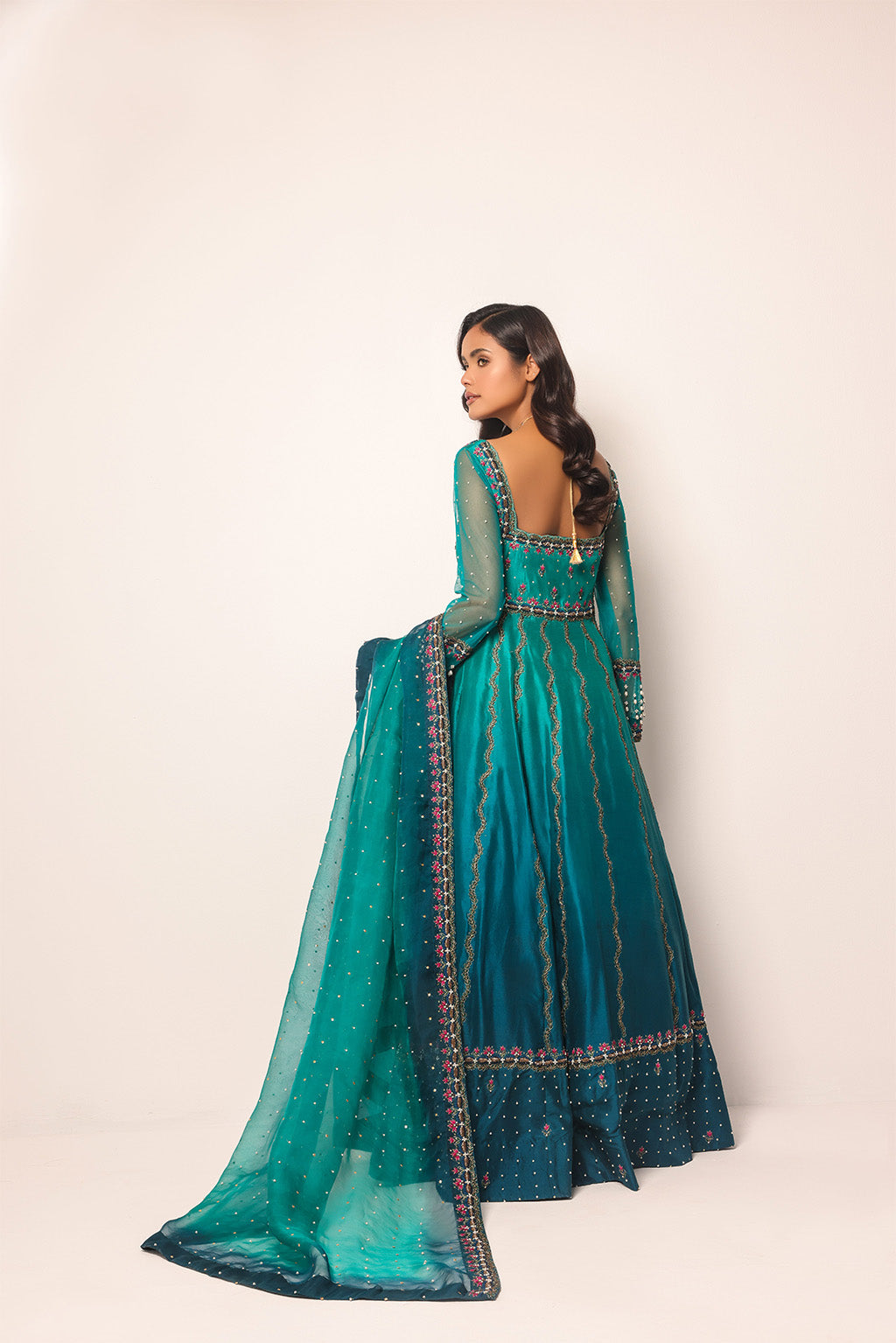 Elegant embroidered formal wear for weddings and festive occasions