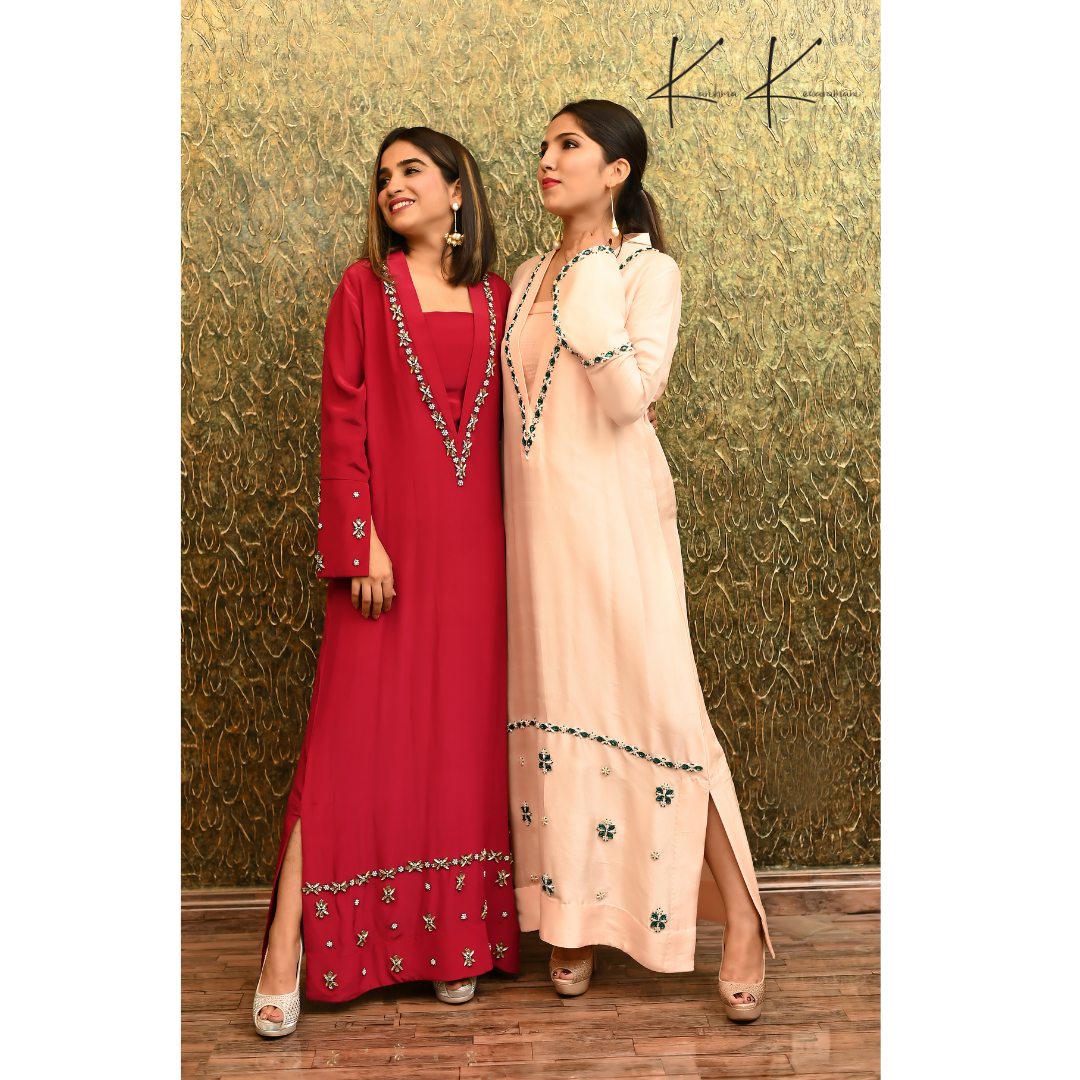 Silk Embroidered Kaaftan